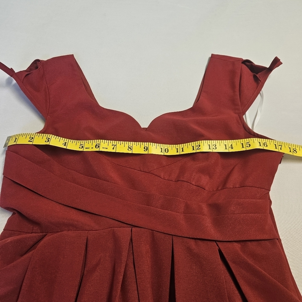 Geade/Elegant  Red Dress Women's L Burgundy . - Picture 3 of 7